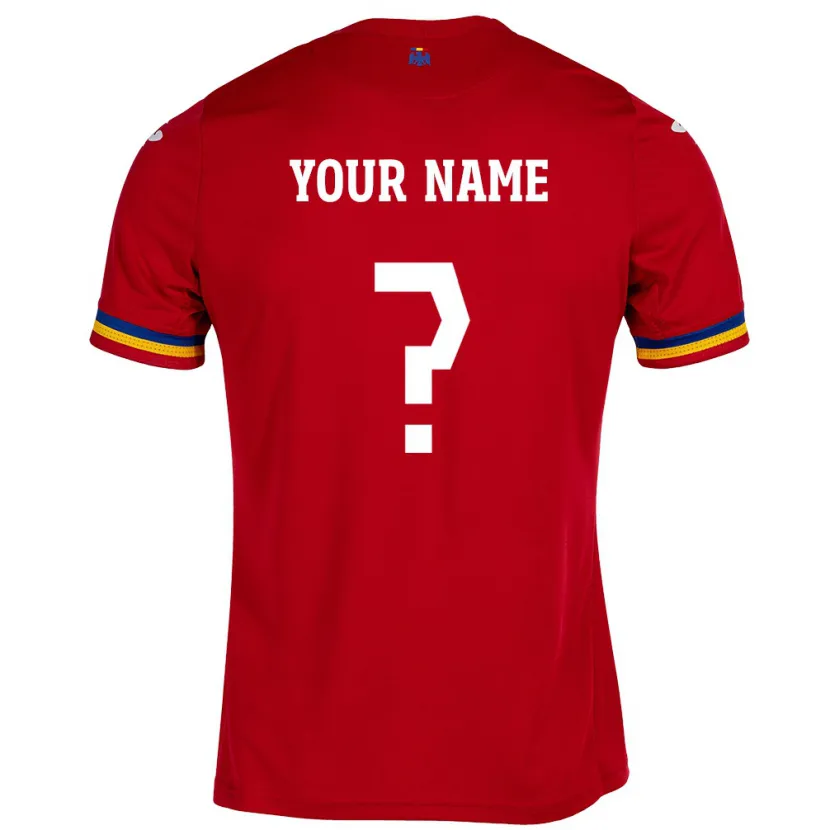 Danxen Niño Camiseta Rumania Su Nombre #0 Rojo 2ª Equipación 24-26 La Camisa México