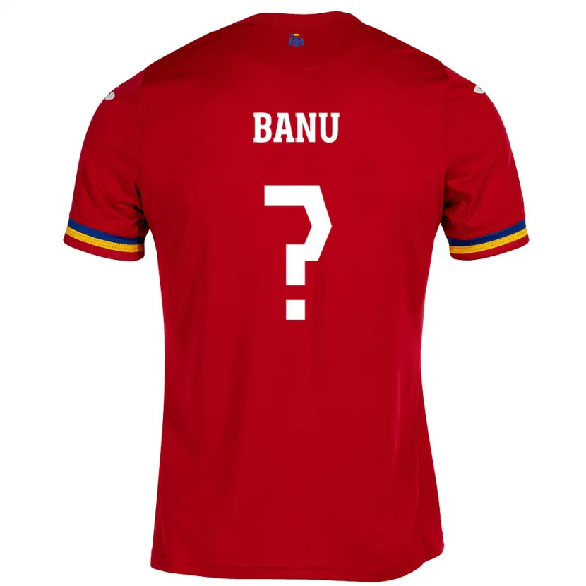 Danxen Niño Camiseta Rumania Luca Banu #0 Rojo 2ª Equipación 24-26 La Camisa México