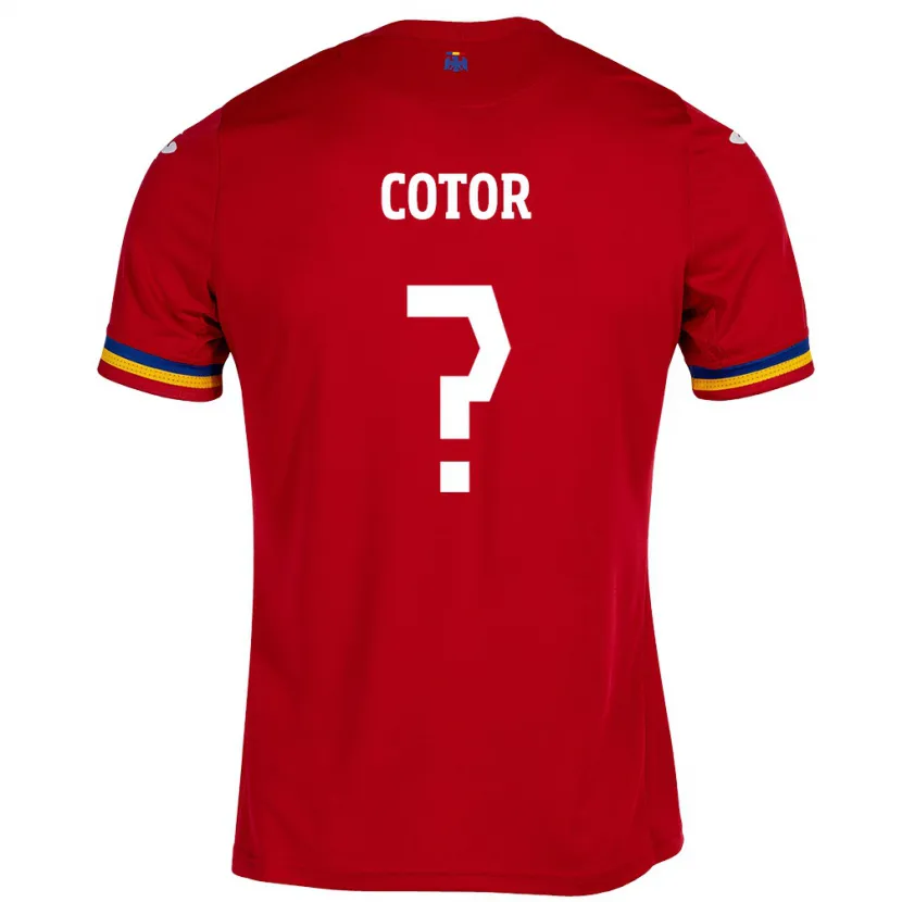 Danxen Niño Camiseta Rumania Eduard Cotor #0 Rojo 2ª Equipación 24-26 La Camisa México
