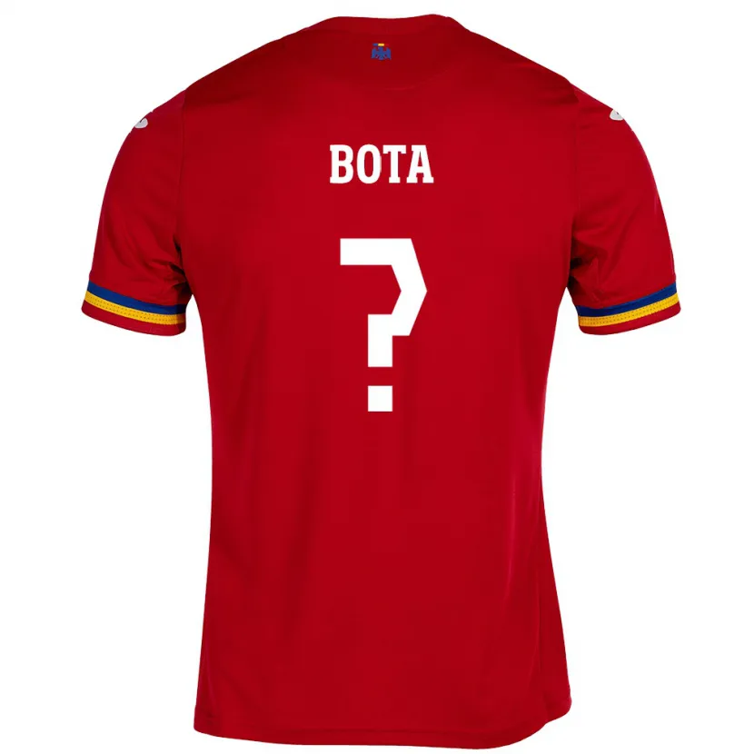 Danxen Niño Camiseta Rumania Alexandru Bota #0 Rojo 2ª Equipación 24-26 La Camisa México