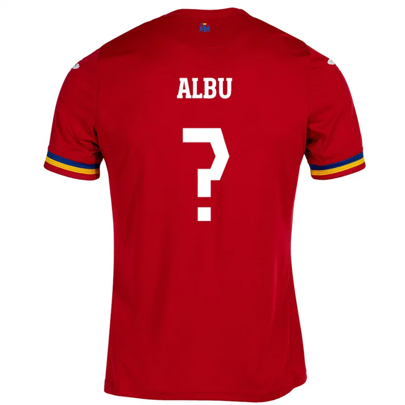 Danxen Niño Camiseta Rumania Luca Albu #0 Rojo 2ª Equipación 24-26 La Camisa México
