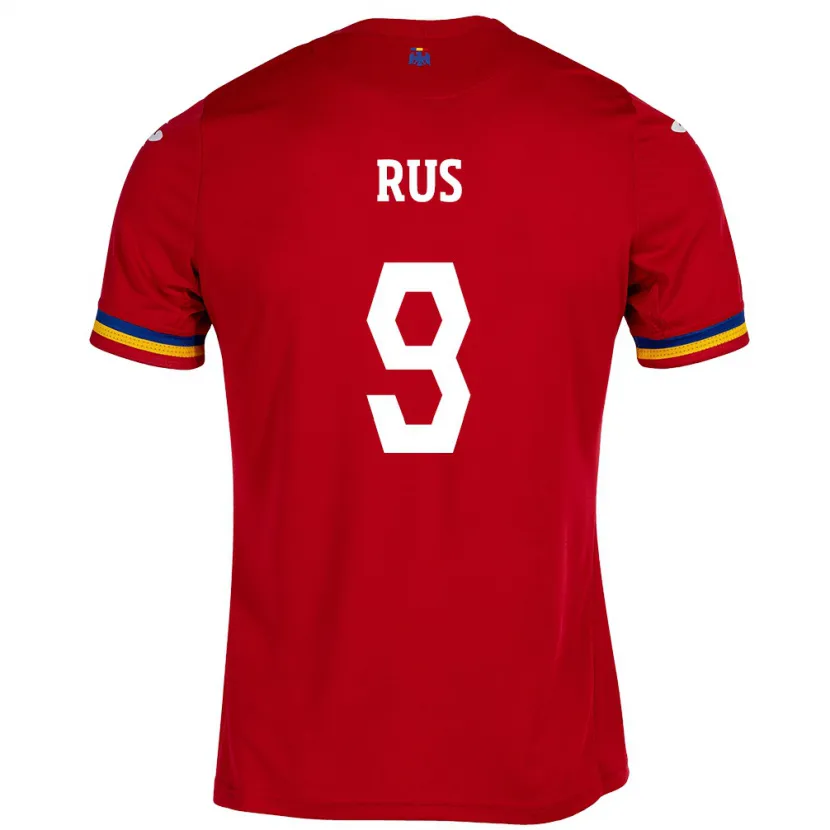 Danxen Niño Camiseta Rumania Laura Rus #9 Rojo 2ª Equipación 24-26 La Camisa México
