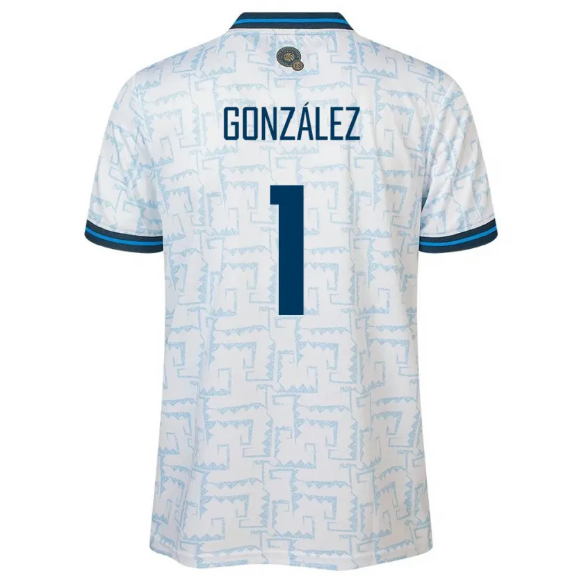 Danxen Niño Camiseta El Salvador Mario González #1 Blanco 2ª Equipación 24-26 La Camisa México