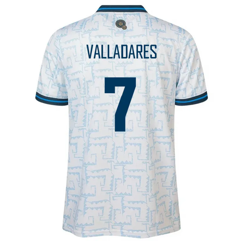 Danxen Niño Camiseta El Salvador Jefferson Valladares #7 Blanco 2ª Equipación 24-26 La Camisa México