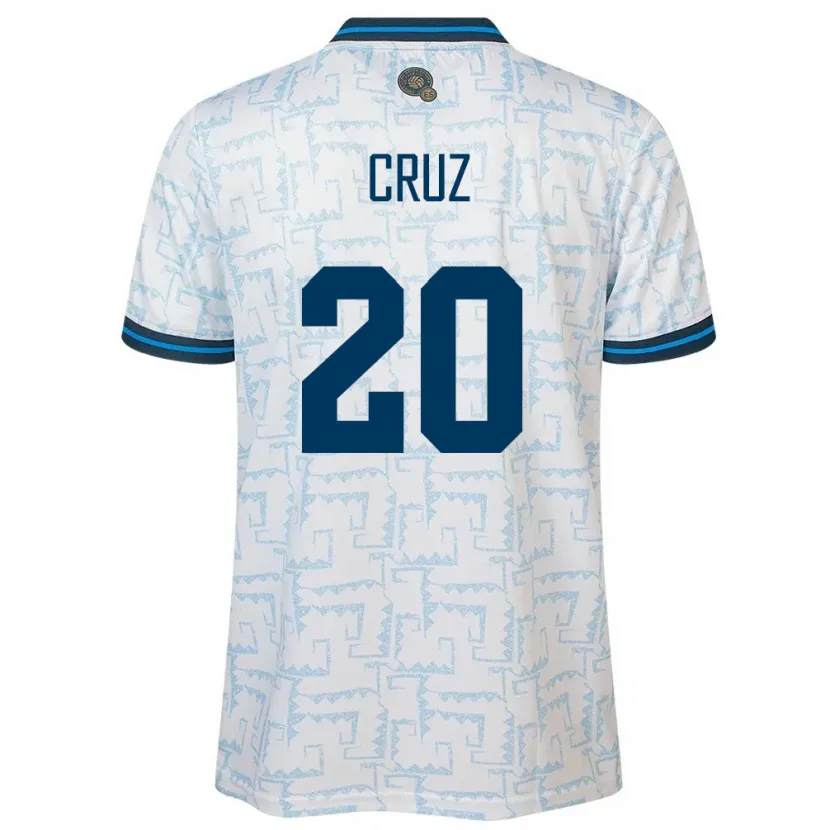 Danxen Niño Camiseta El Salvador Jorge Cruz #20 Blanco 2ª Equipación 24-26 La Camisa México