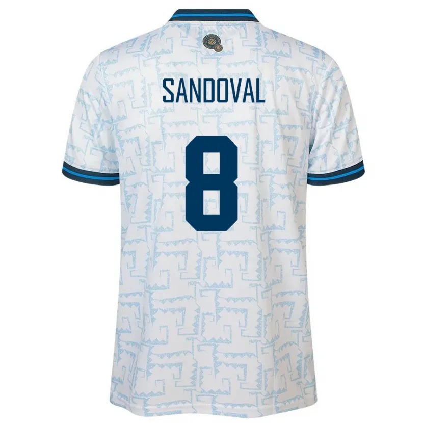 Danxen Niño Camiseta El Salvador Emerson Sandoval #8 Blanco 2ª Equipación 24-26 La Camisa México