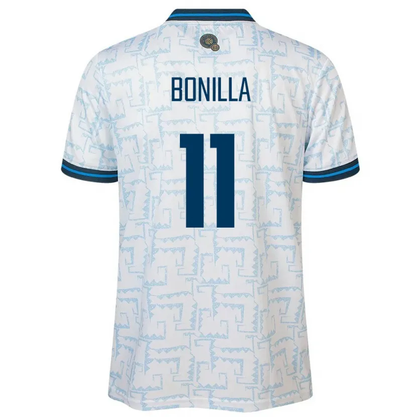Danxen Niño Camiseta El Salvador Jarell Bonilla #11 Blanco 2ª Equipación 24-26 La Camisa México