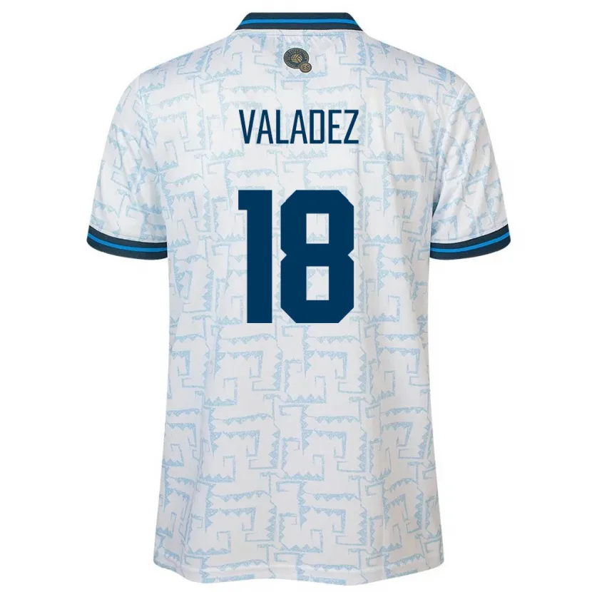 Danxen Niño Camiseta El Salvador Samantha Valadez #18 Blanco 2ª Equipación 24-26 La Camisa México