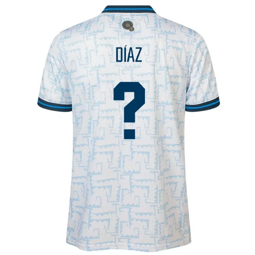 Danxen Niño Camiseta El Salvador Jasmine Díaz #0 Blanco 2ª Equipación 24-26 La Camisa México