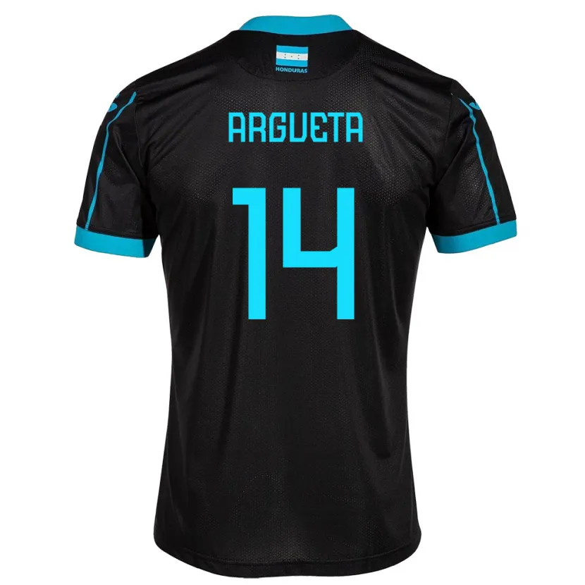 Danxen Niño Camiseta Honduras Carlos Argueta #14 Negro 2ª Equipación 24-26 La Camisa México