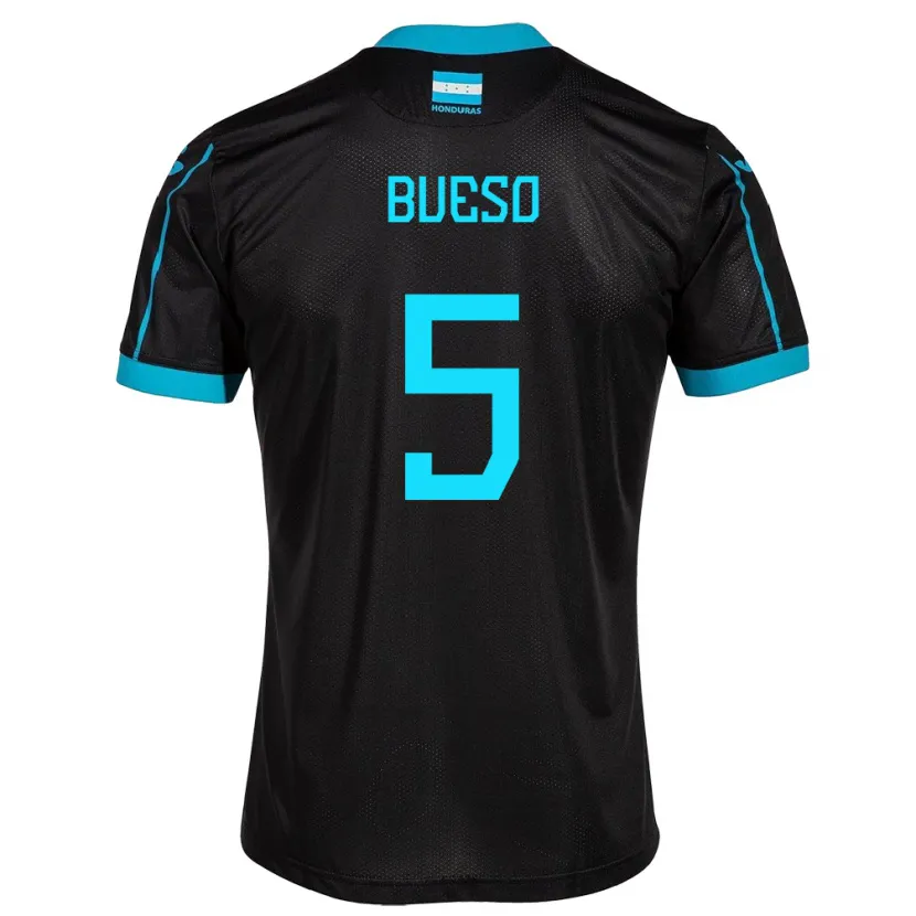 Danxen Niño Camiseta Honduras Jonathan Bueso #5 Negro 2ª Equipación 24-26 La Camisa México