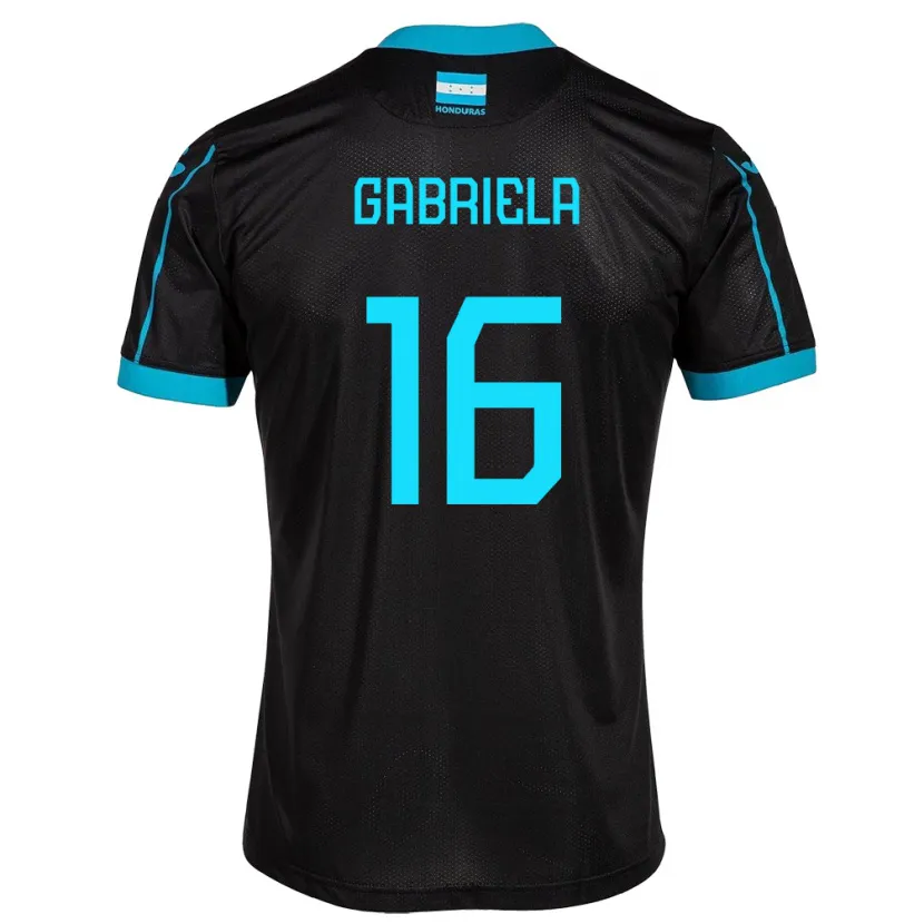 Danxen Niño Camiseta Honduras Gabriela García #16 Negro 2ª Equipación 24-26 La Camisa México