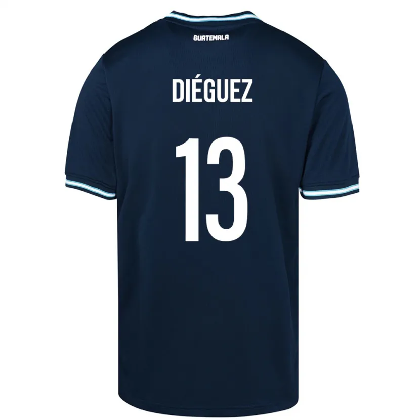 Danxen Niño Camiseta Guatemala Jonathan Diéguez #13 Azul 2ª Equipación 24-26 La Camisa México