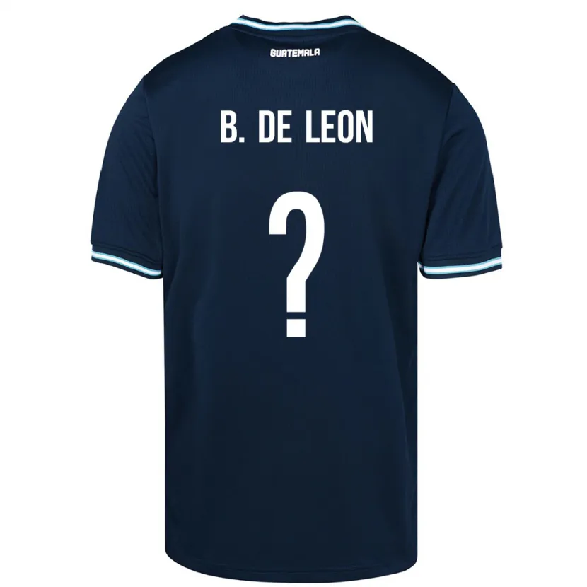 Danxen Niño Camiseta Guatemala Brandon De Leon #0 Azul 2ª Equipación 24-26 La Camisa México