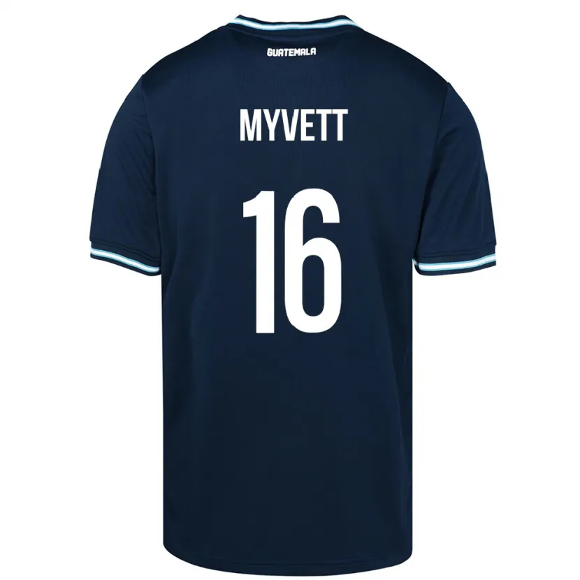 Danxen Niño Camiseta Guatemala Jemery Myvett #16 Azul 2ª Equipación 24-26 La Camisa México