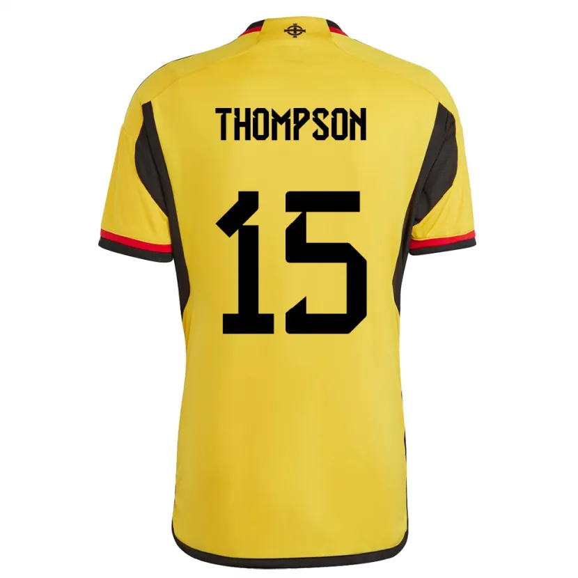 Danxen Niño Camiseta Irlanda Del Norte Jordan Thompson #15 Blanco 2ª Equipación 24-26 La Camisa México