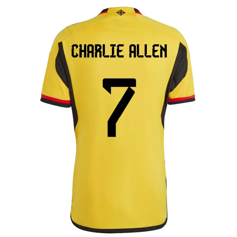 Danxen Niño Camiseta Irlanda Del Norte Charlie Allen #7 Blanco 2ª Equipación 24-26 La Camisa México