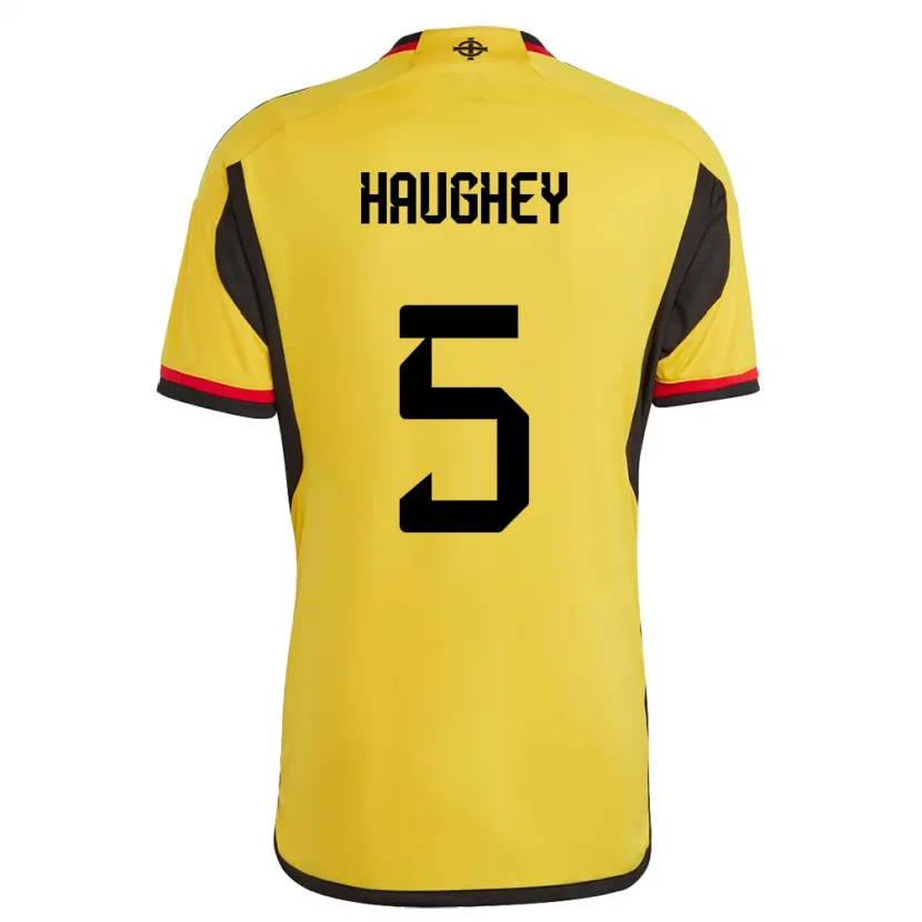 Danxen Niño Camiseta Irlanda Del Norte Conor Haughey #5 Blanco 2ª Equipación 24-26 La Camisa México