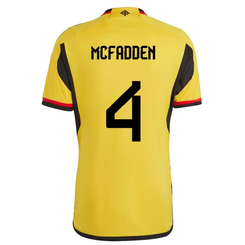 Danxen Niño Camiseta Irlanda Del Norte Sarah Mcfadden #4 Blanco 2ª Equipación 24-26 La Camisa México