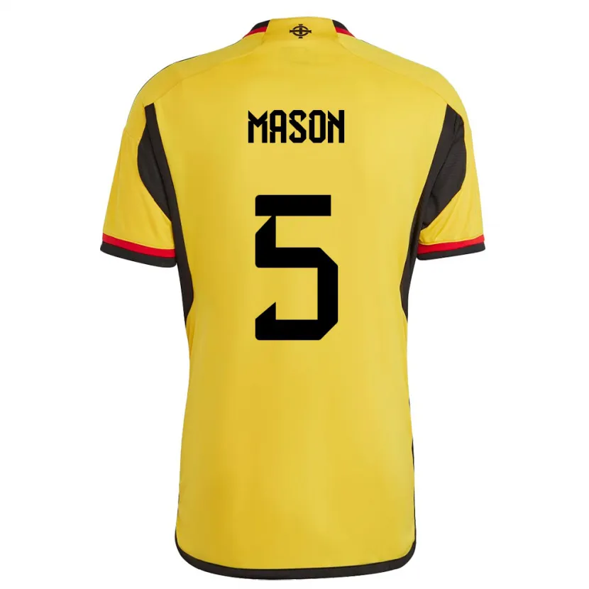 Danxen Niño Camiseta Irlanda Del Norte Ellie Mason #5 Blanco 2ª Equipación 24-26 La Camisa México