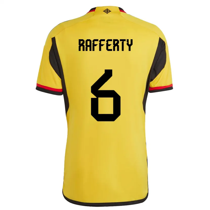 Danxen Niño Camiseta Irlanda Del Norte Laura Rafferty #6 Blanco 2ª Equipación 24-26 La Camisa México