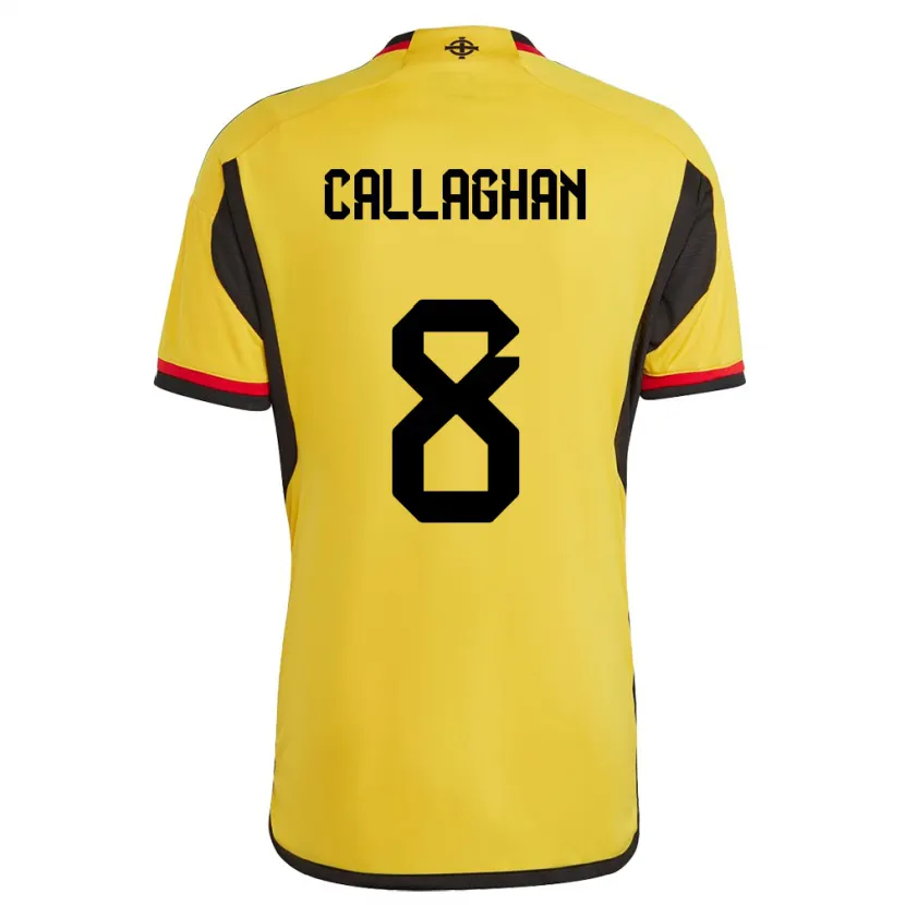 Danxen Niño Camiseta Irlanda Del Norte Marissa Callaghan #8 Blanco 2ª Equipación 24-26 La Camisa México