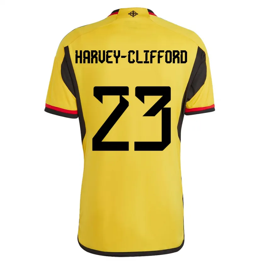 Danxen Niño Camiseta Irlanda Del Norte Maddy Harvey-Clifford #23 Blanco 2ª Equipación 24-26 La Camisa México