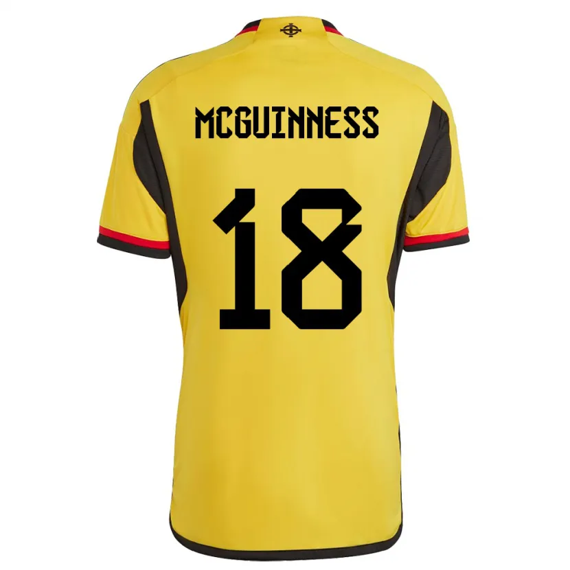 Danxen Niño Camiseta Irlanda Del Norte Caitlin Mcguinness #18 Blanco 2ª Equipación 24-26 La Camisa México