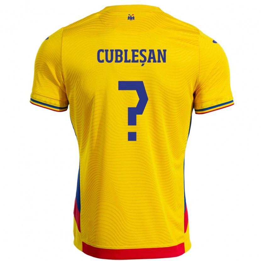 Danxen Hombre Camiseta Rumania Andrei Cubleșan #0 Amarillo 1ª Equipación 24-26 La Camisa México