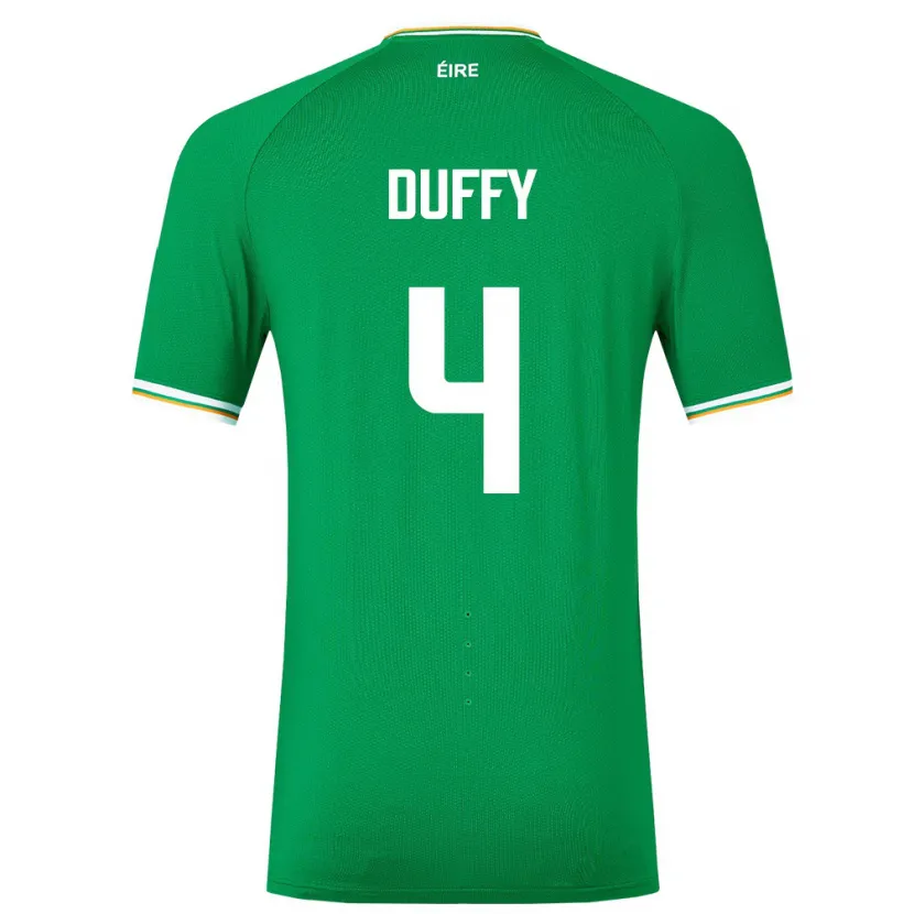 Danxen Hombre Camiseta Irlanda Shane Duffy #4 Verde 1ª Equipación 24-26 La Camisa México
