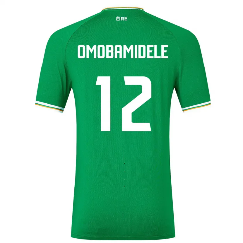 Danxen Hombre Camiseta Irlanda Andrew Omobamidele #12 Verde 1ª Equipación 24-26 La Camisa México