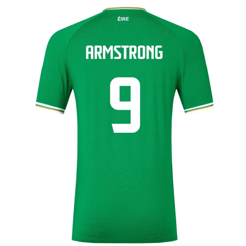 Danxen Hombre Camiseta Irlanda Sinclair Armstrong #9 Verde 1ª Equipación 24-26 La Camisa México