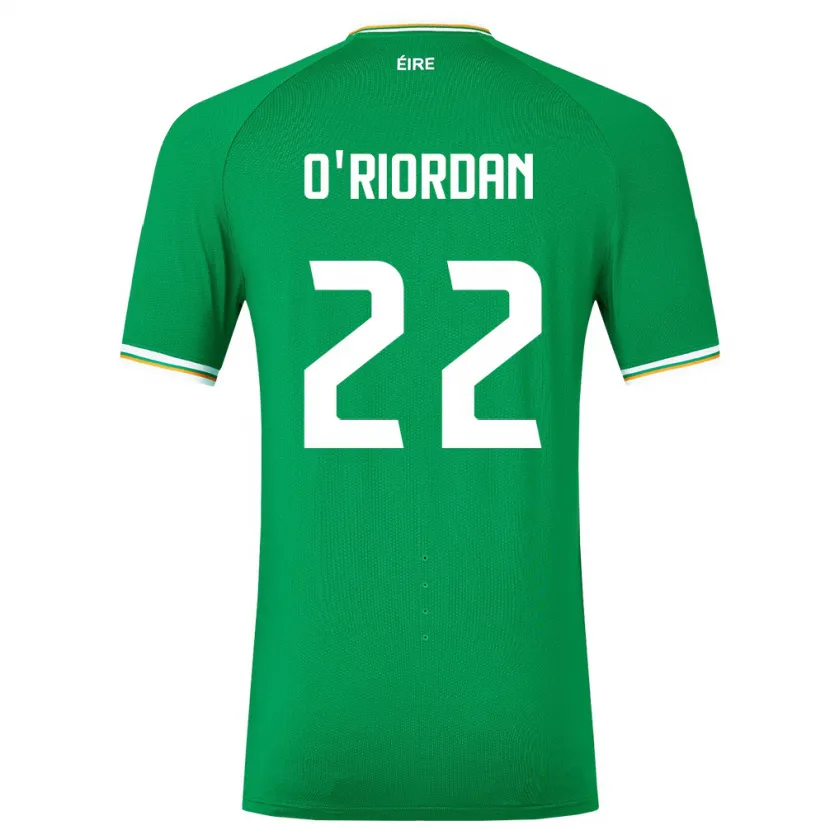 Danxen Hombre Camiseta Irlanda Connor O'riordan #22 Verde 1ª Equipación 24-26 La Camisa México