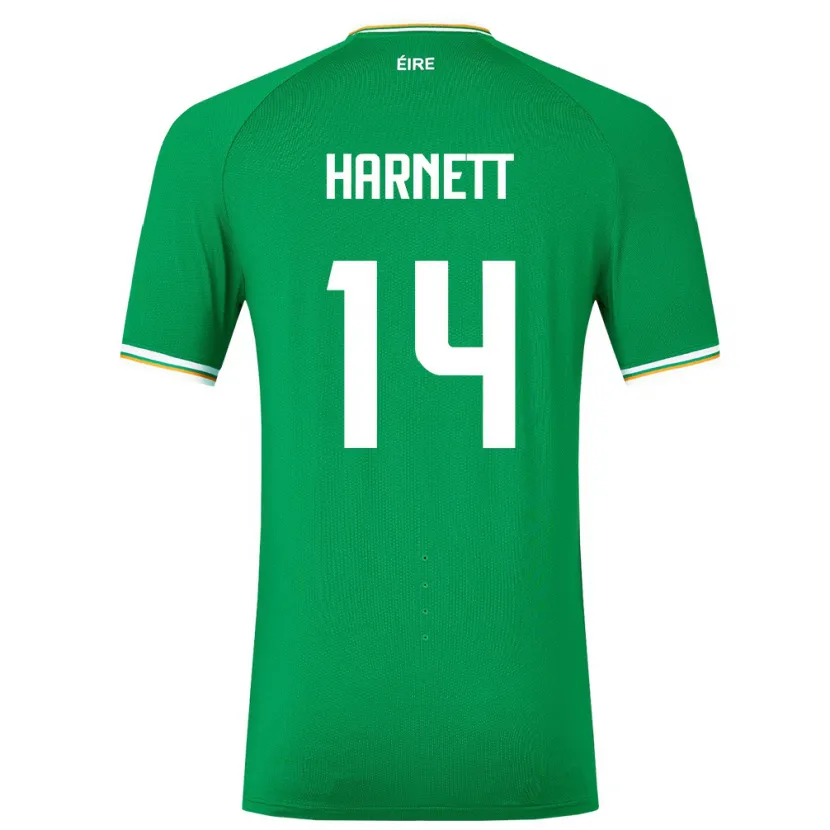Danxen Hombre Camiseta Irlanda Kaylem Harnett #14 Verde 1ª Equipación 24-26 La Camisa México
