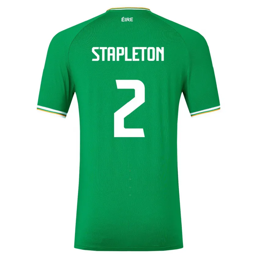 Danxen Hombre Camiseta Irlanda Jessie Stapleton #2 Verde 1ª Equipación 24-26 La Camisa México