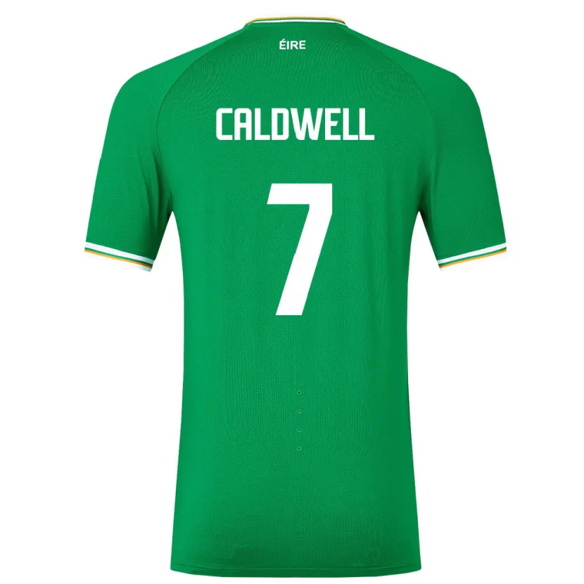 Danxen Hombre Camiseta Irlanda Diane Caldwell #7 Verde 1ª Equipación 24-26 La Camisa México