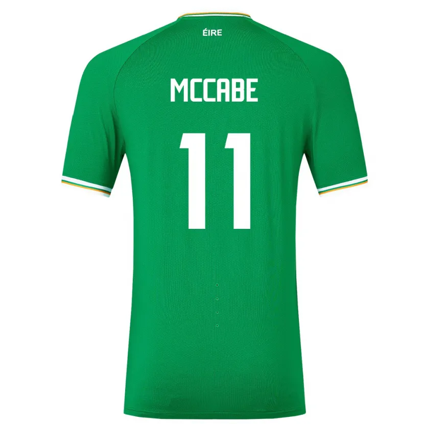 Danxen Hombre Camiseta Irlanda Katie Mccabe #11 Verde 1ª Equipación 24-26 La Camisa México