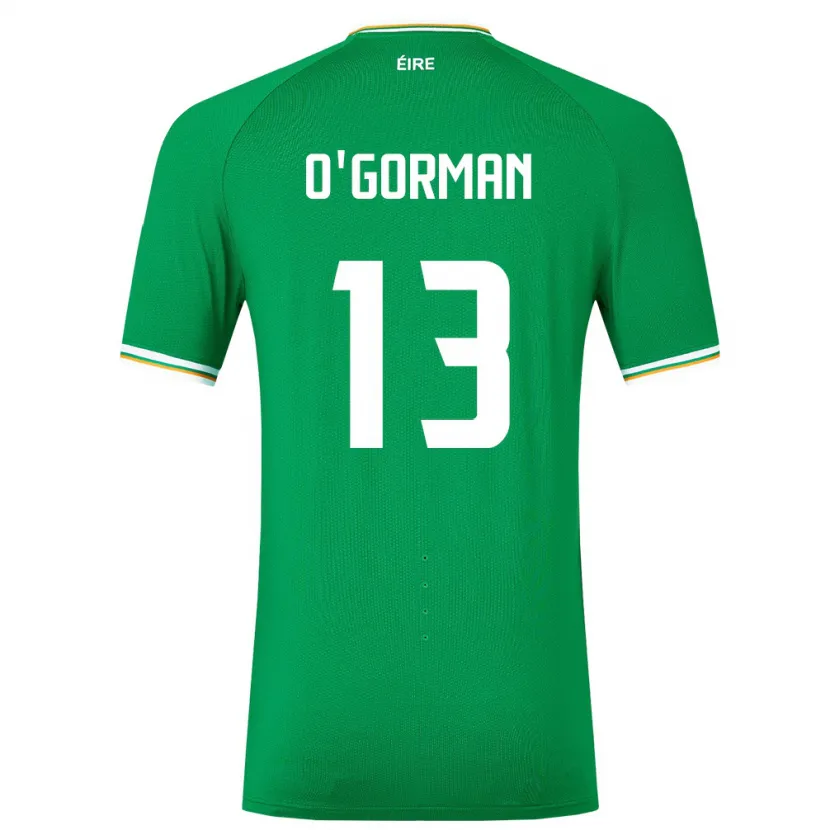 Danxen Hombre Camiseta Irlanda Áine O'gorman #13 Verde 1ª Equipación 24-26 La Camisa México