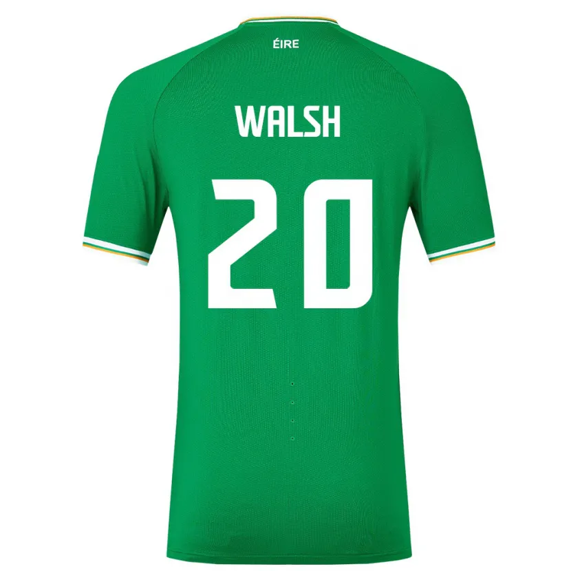 Danxen Hombre Camiseta Irlanda Claire Walsh #20 Verde 1ª Equipación 24-26 La Camisa México
