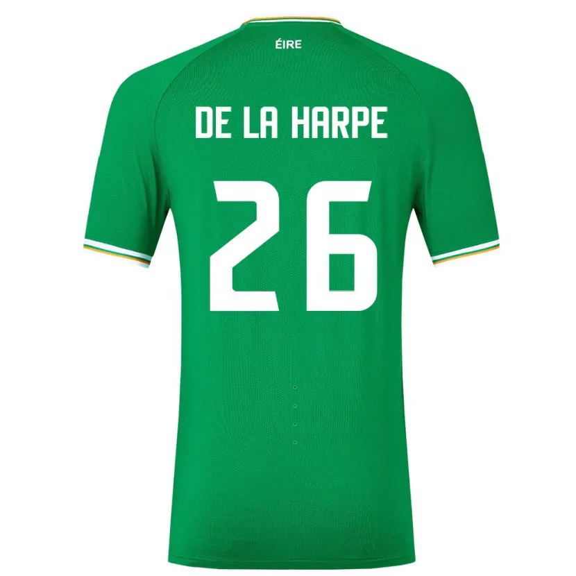 Danxen Hombre Camiseta Irlanda Deborah-Anne De La Harpe #26 Verde 1ª Equipación 24-26 La Camisa México