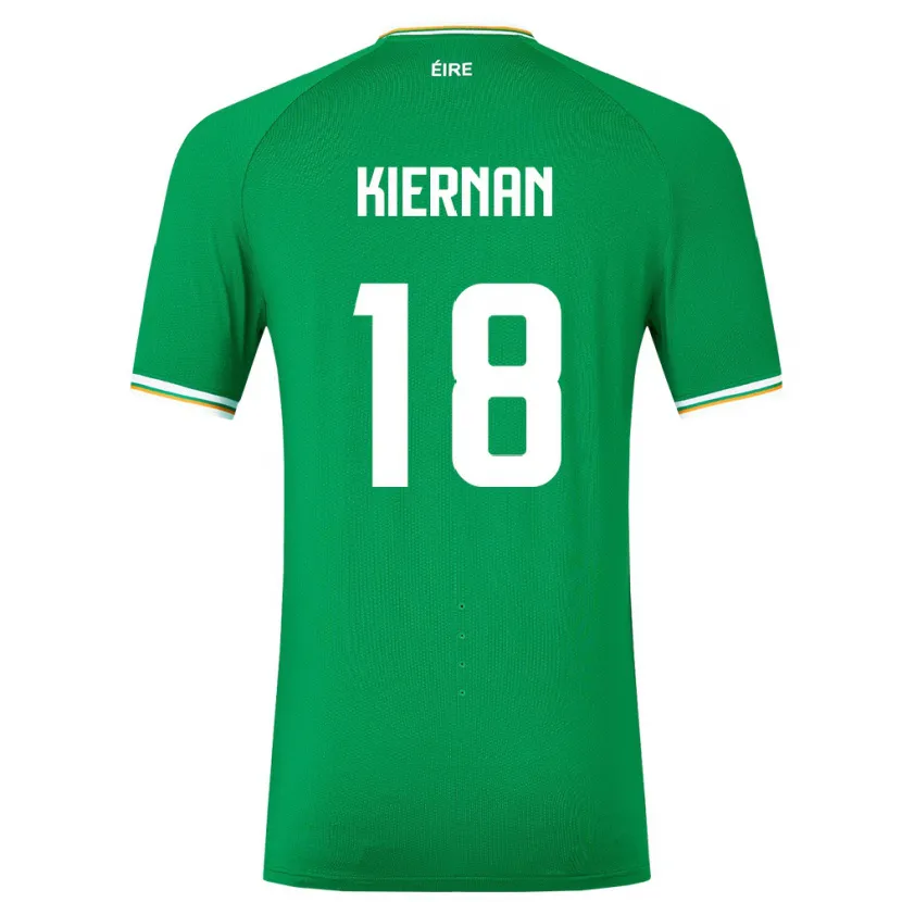 Danxen Hombre Camiseta Irlanda Leanne Kiernan #18 Verde 1ª Equipación 24-26 La Camisa México