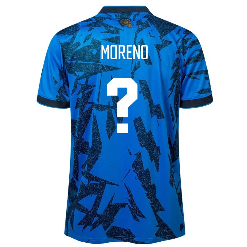 Danxen Hombre Camiseta El Salvador Amando Moreno #0 Azul 1ª Equipación 24-26 La Camisa México