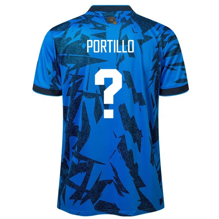 Danxen Hombre Camiseta El Salvador Cristian Portillo #0 Azul 1ª Equipación 24-26 La Camisa México