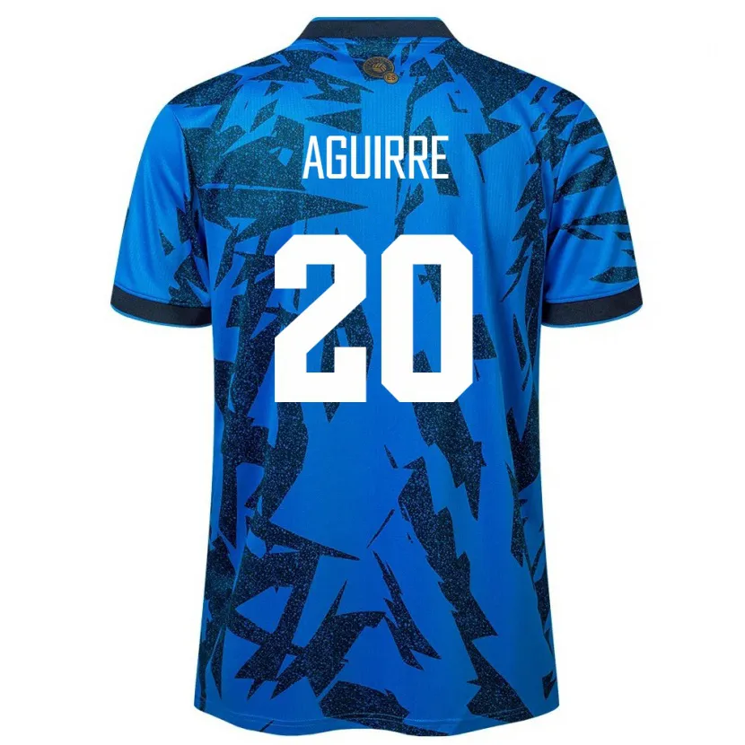 Danxen Hombre Camiseta El Salvador Jonathan Aguirre #20 Azul 1ª Equipación 24-26 La Camisa México