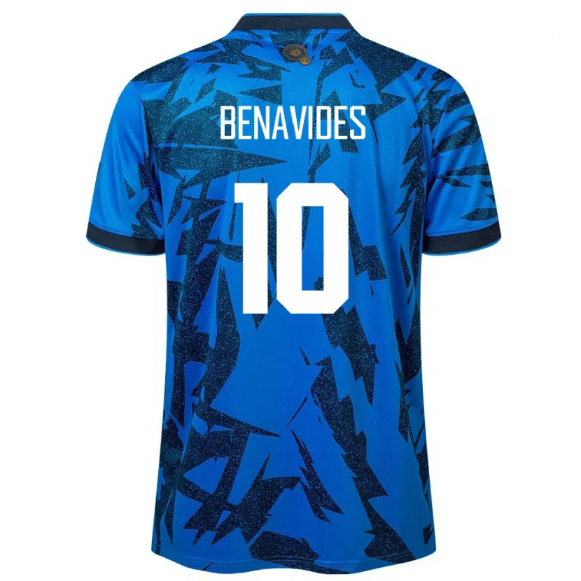 Danxen Hombre Camiseta El Salvador Matthew Benavides #10 Azul 1ª Equipación 24-26 La Camisa México