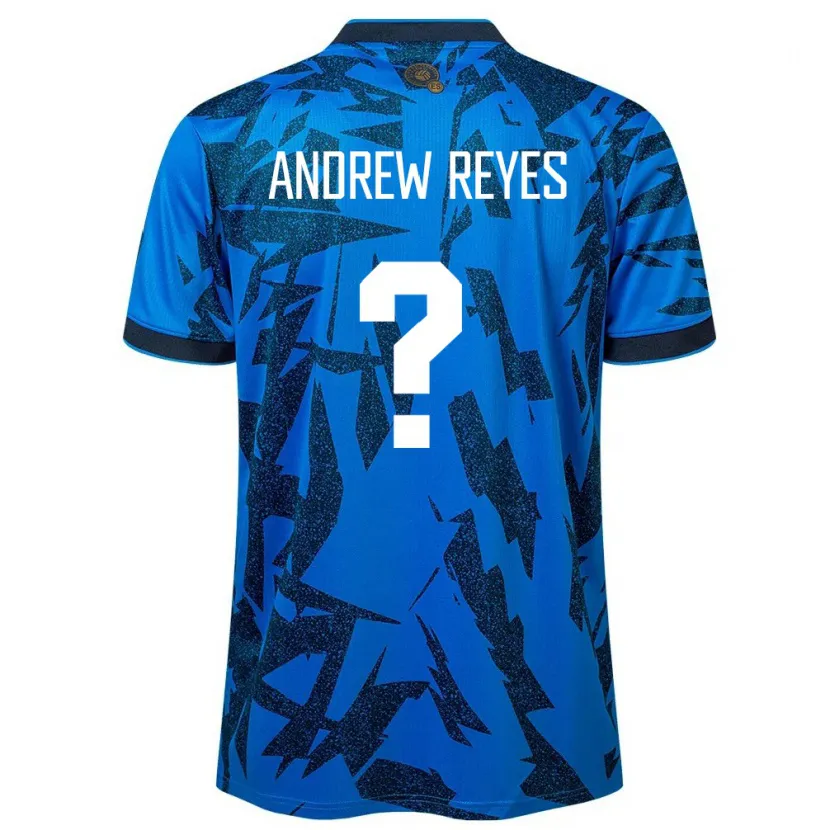 Danxen Hombre Camiseta El Salvador Andrew Reyes #0 Azul 1ª Equipación 24-26 La Camisa México
