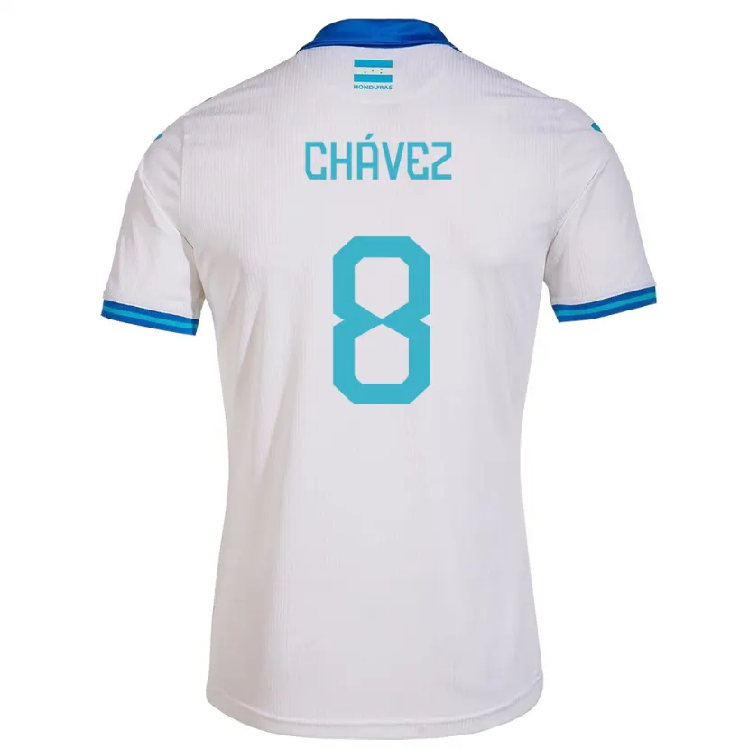Danxen Hombre Camiseta Honduras Gerson Chávez #8 Blanco 1ª Equipación 24-26 La Camisa México
