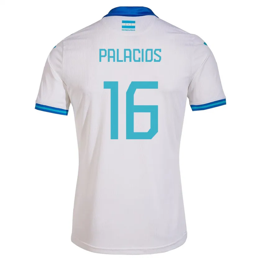 Danxen Hombre Camiseta Honduras Danilo Palacios #16 Blanco 1ª Equipación 24-26 La Camisa México