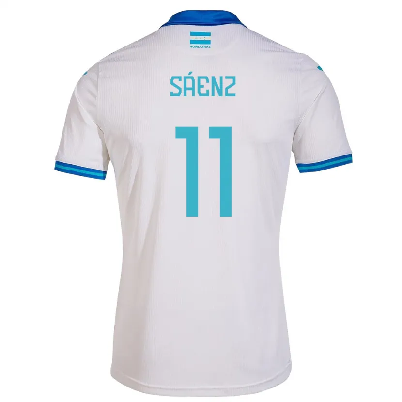 Danxen Hombre Camiseta Honduras Bryan Sáenz #11 Blanco 1ª Equipación 24-26 La Camisa México