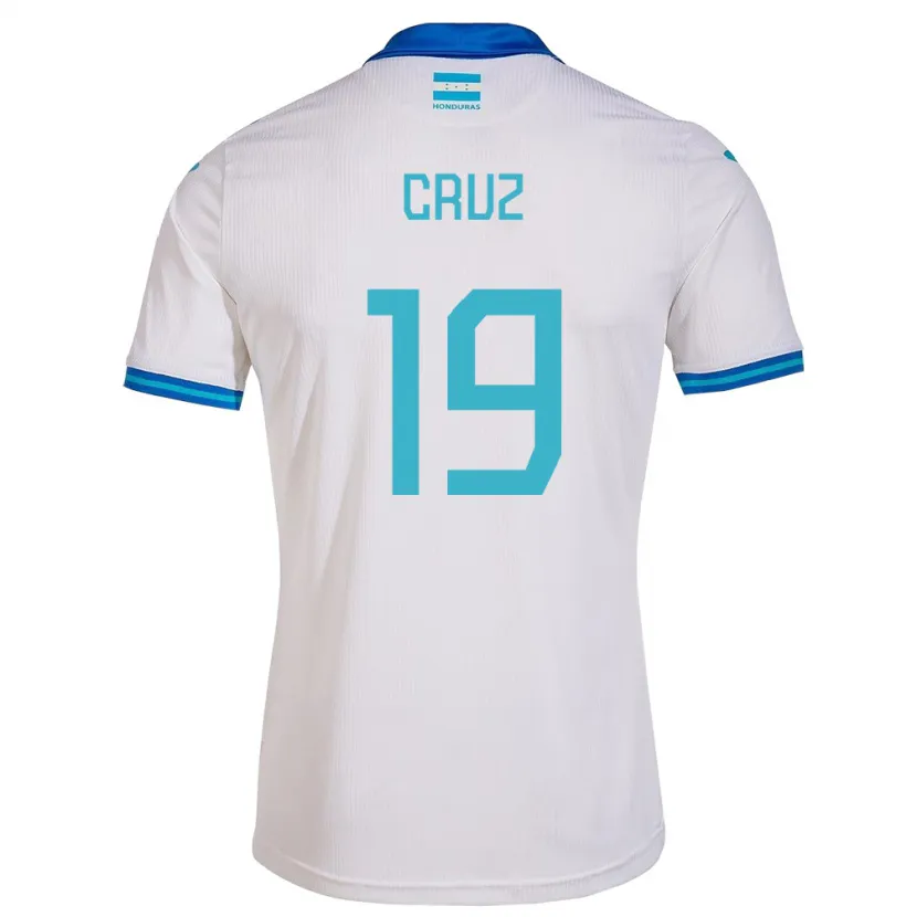 Danxen Hombre Camiseta Honduras Russel Cruz #19 Blanco 1ª Equipación 24-26 La Camisa México